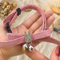 Corduroy Bow Cat Collar