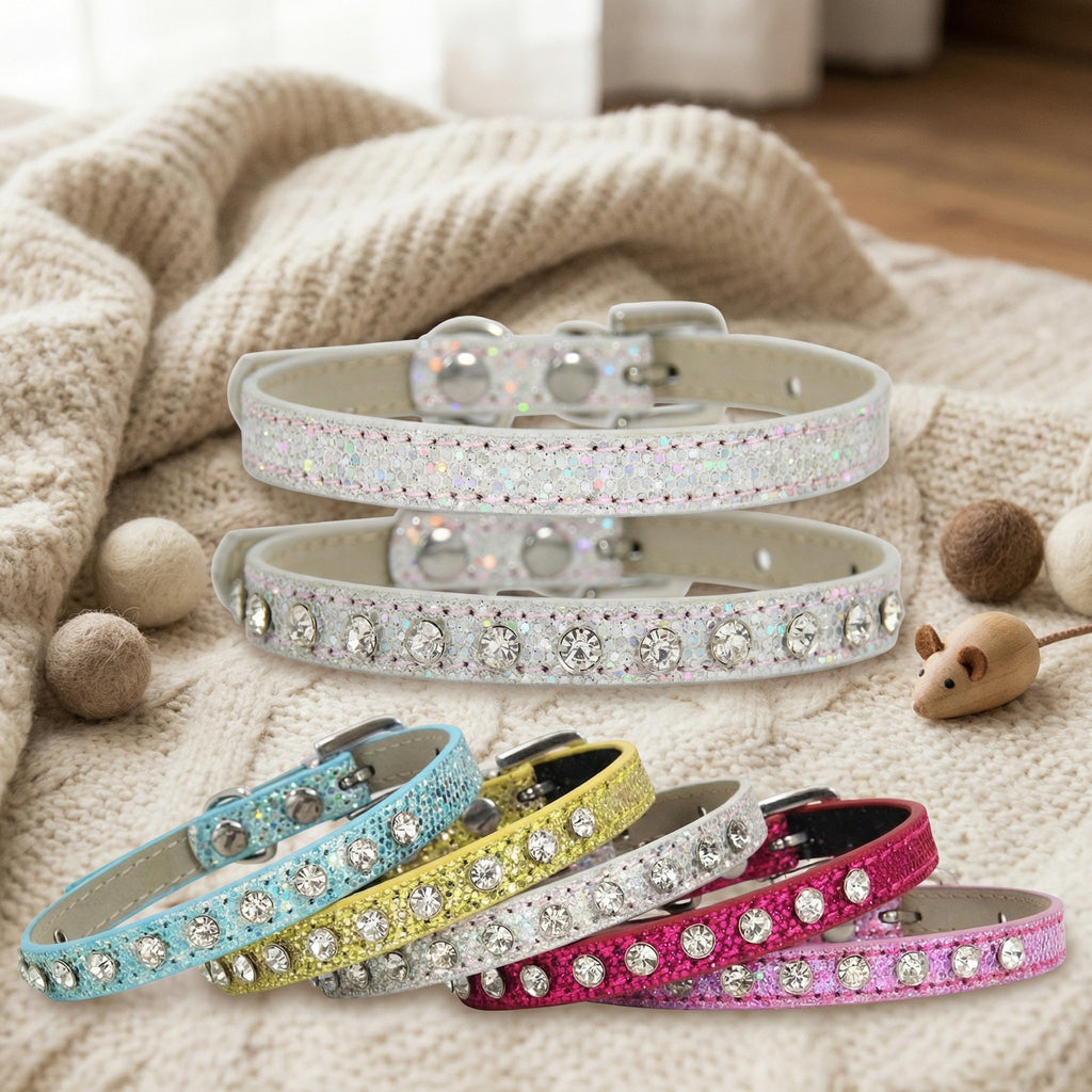 Glitter Rhinestone Pet Collar